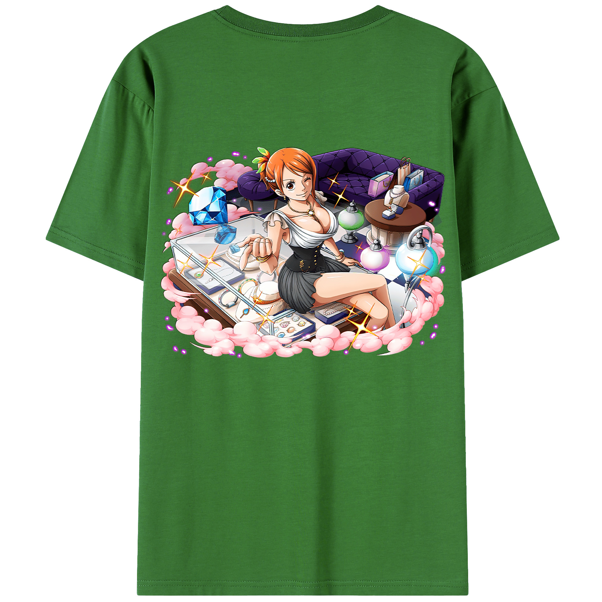 （画像用） ワンピース ナミ ONE PIECE Nami レディース半袖Tシャツ(バックプリント)